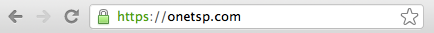 HTTPS in use on One tsp.